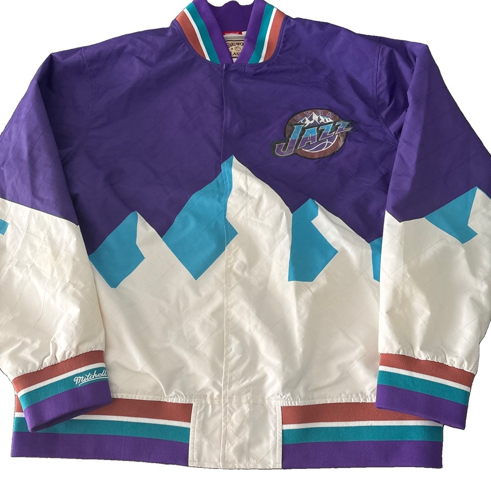Mitchell & Ness NBA Utah Jazz Warm-up Windbreaker Jacket XL 75th Lenticular
